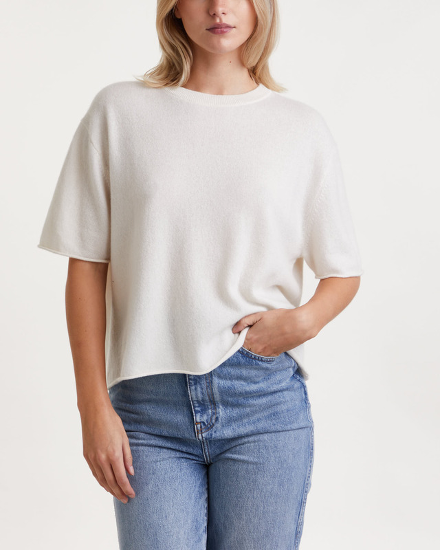LISA YANG T-shirt Cila Cashmere Offwhite 2 (M-L)