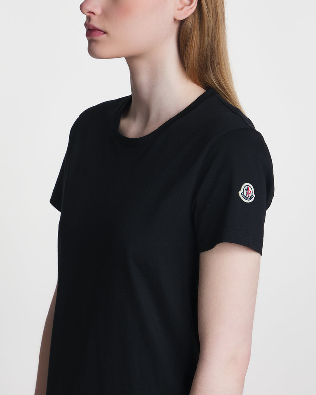 Moncler T-Shirt Cotton Jersey Maglia Svart S