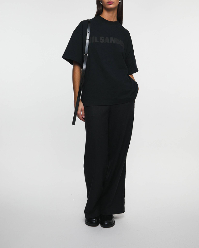 JIL SANDER T-Shirt Logo Jersey Svart XS