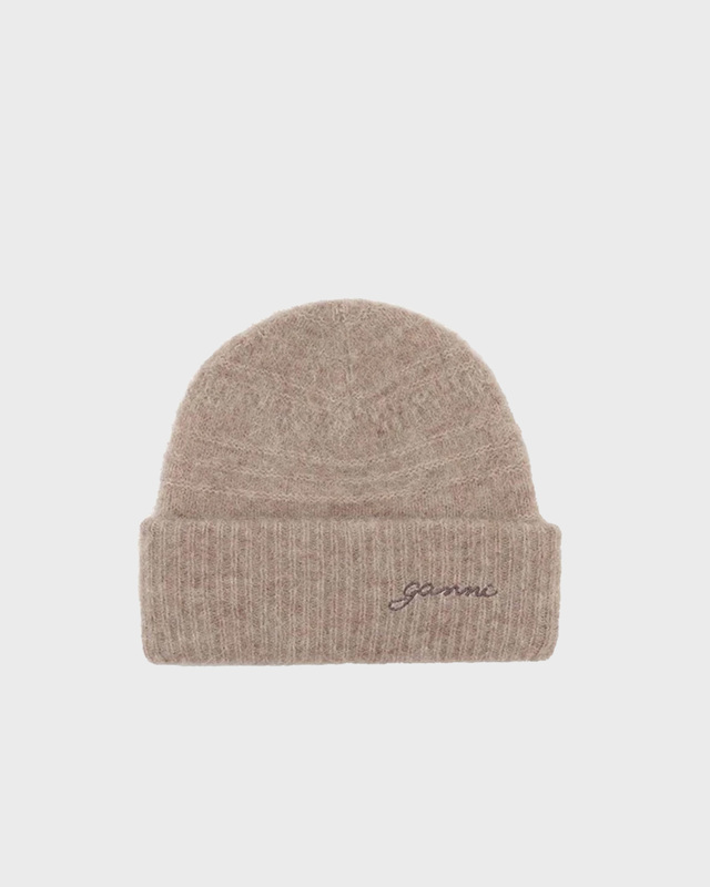 Ganni Beanie Soft Wool Almond ONESIZE