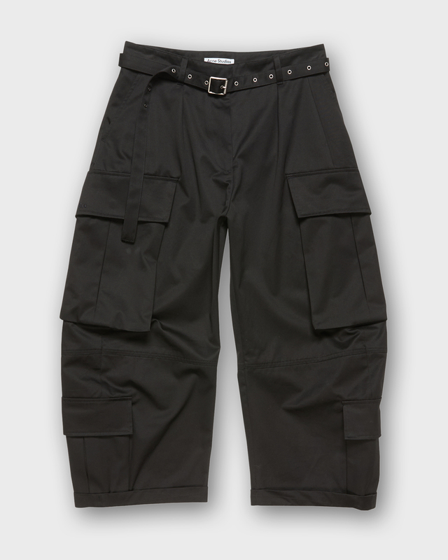 Trousers Belted Cargo Black