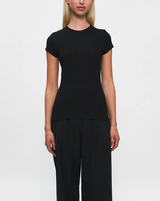 Filippa K T-Shirt Fine Rib Black XS