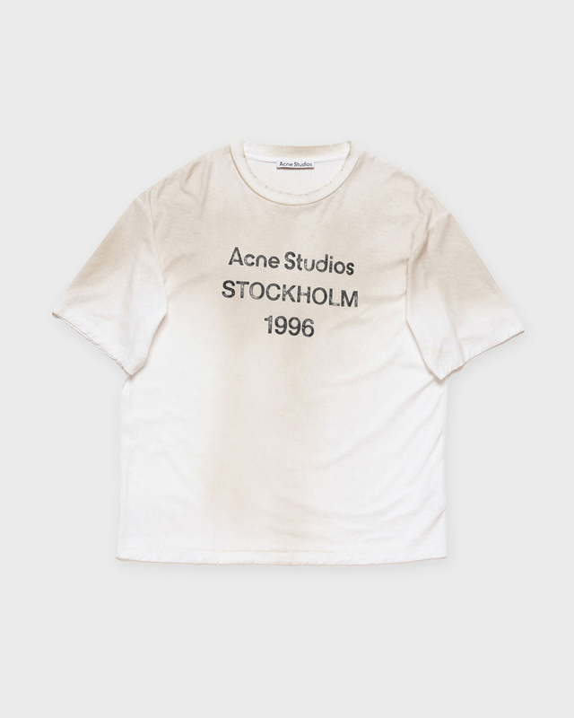 Acne Studios T-Shirt Logo Relaxed Crewneck Dusty pink/khaki M