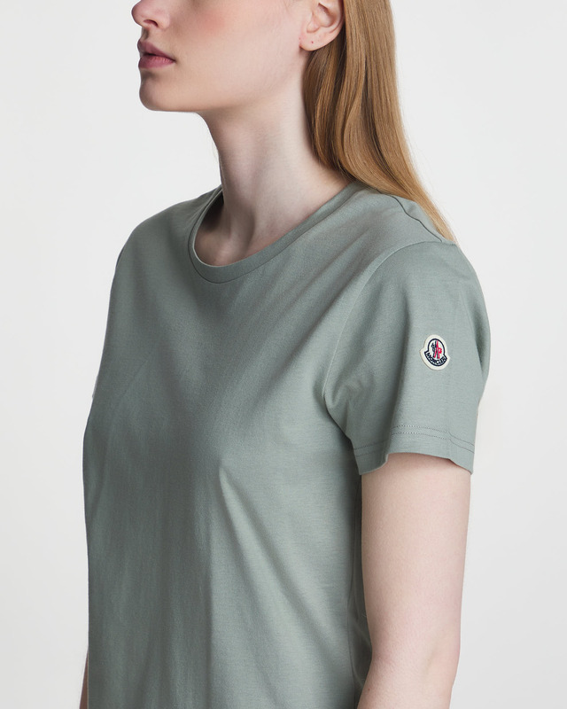 Moncler T-Shirt Cotton Jersey Maglia Grön L