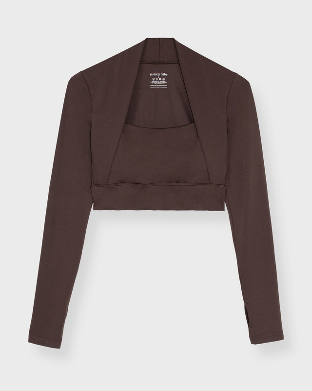 Top Softsculpt Bolero Long Sleeve Espresso