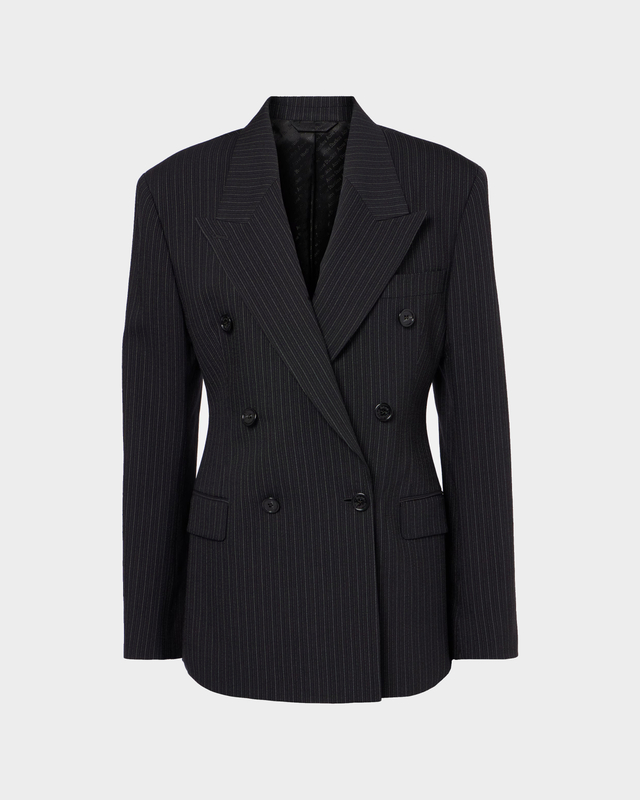 Acne Studios Blazer Pinstripe Double Breasted  Black 38