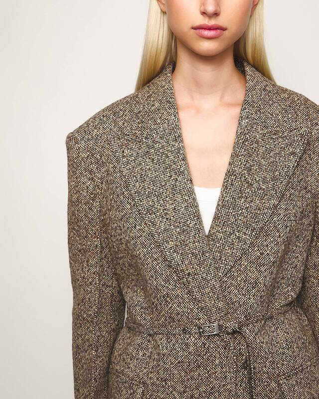 Acne Studios Blazer Single-Breasted Tweed Beige/Brown 32