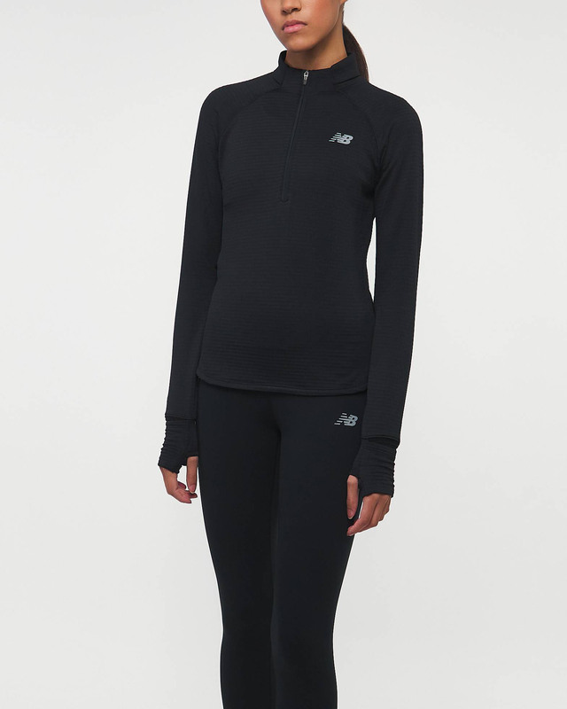 New Balance Top Athletics Heat Grid Half Zip Black XS