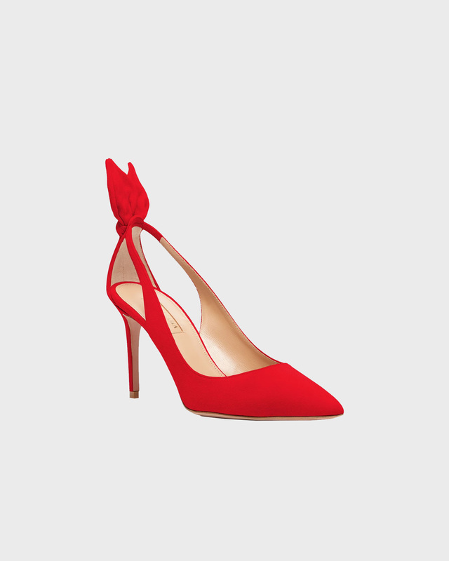 Aquazzura Heels Bow Tie Pump 85 Röd EUR 39