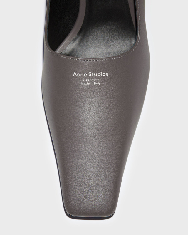 Acne Studios Klackskor Leather Pump Mörkgrå EUR 41