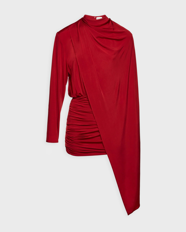 Magda Butrym Dress Long Sleeve Cape Röd FR 38 (EUR 36)