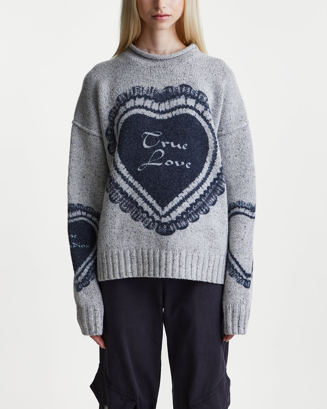 Acne Studios Sweater Printed Wool Ljusgrå S