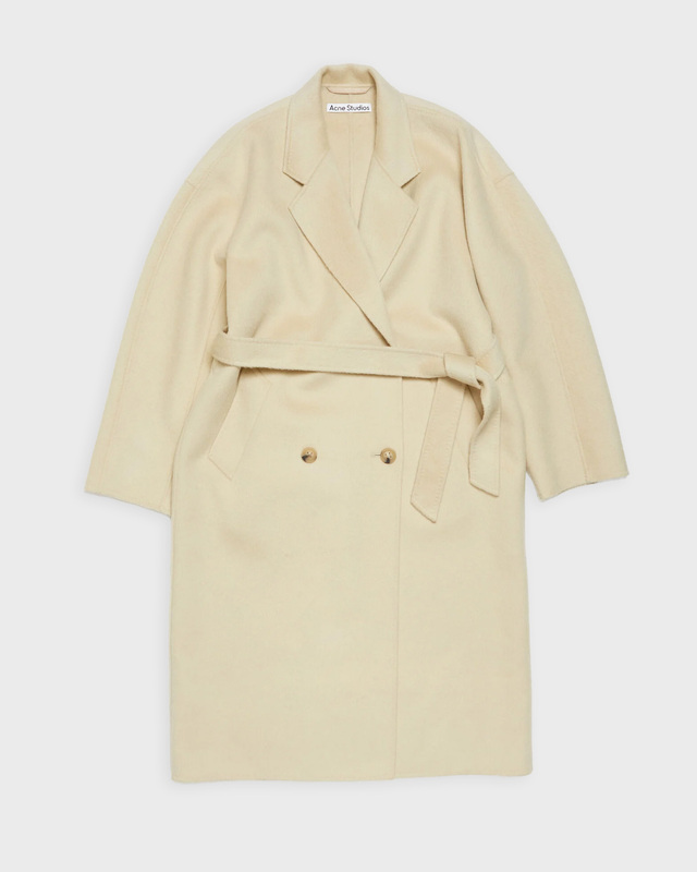 Acne Studios Coat Double-Breasted Wool Clay 38