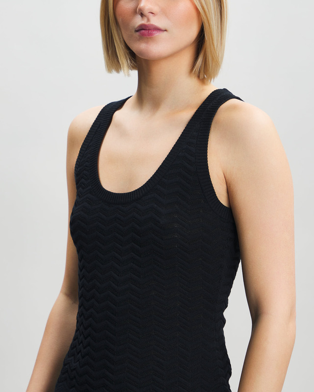 Missoni Top Viscose Blend Tank Black IT 44 (EUR 38)