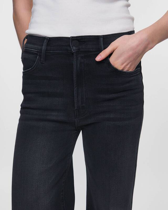 Mother Denim Jeans The Hustler Roller Sneak Washed black 23