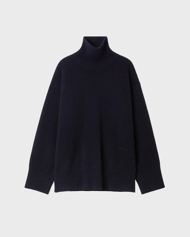 Polotröja Soft Wool Turtleneck Navy