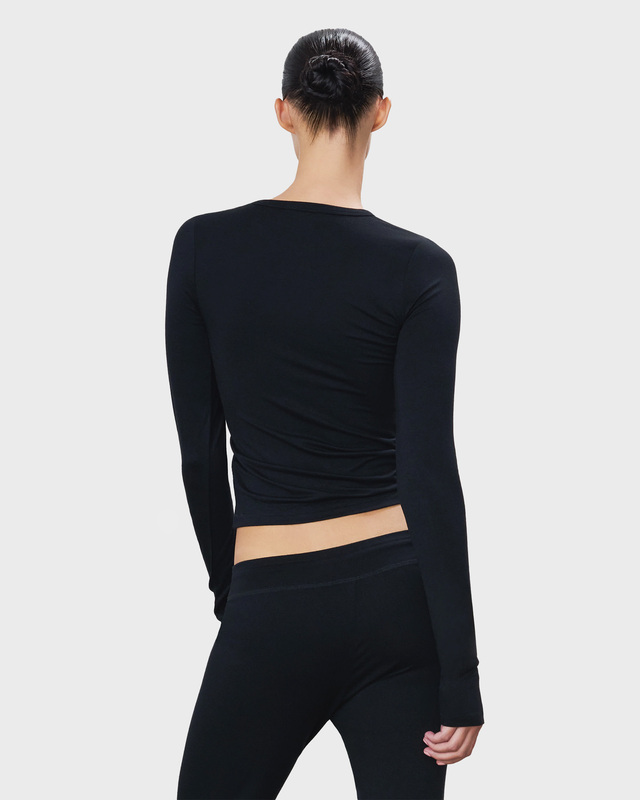 Éterne Top Fitted Crewneck Long Sleeve Black S