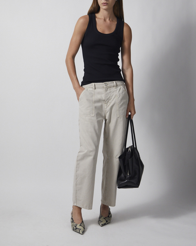 Top Biarritz Rib Tank Black