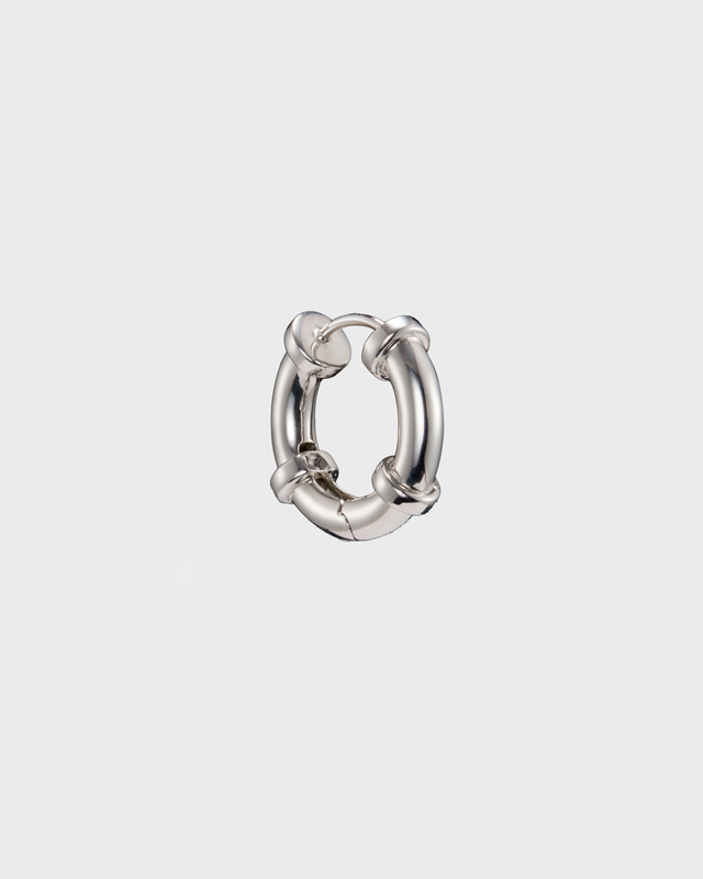 Earring Bolted Hoop Silver