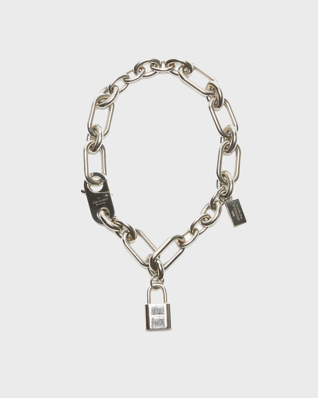 Acne Studios Padlock Chain Necklace Silver ONESIZE