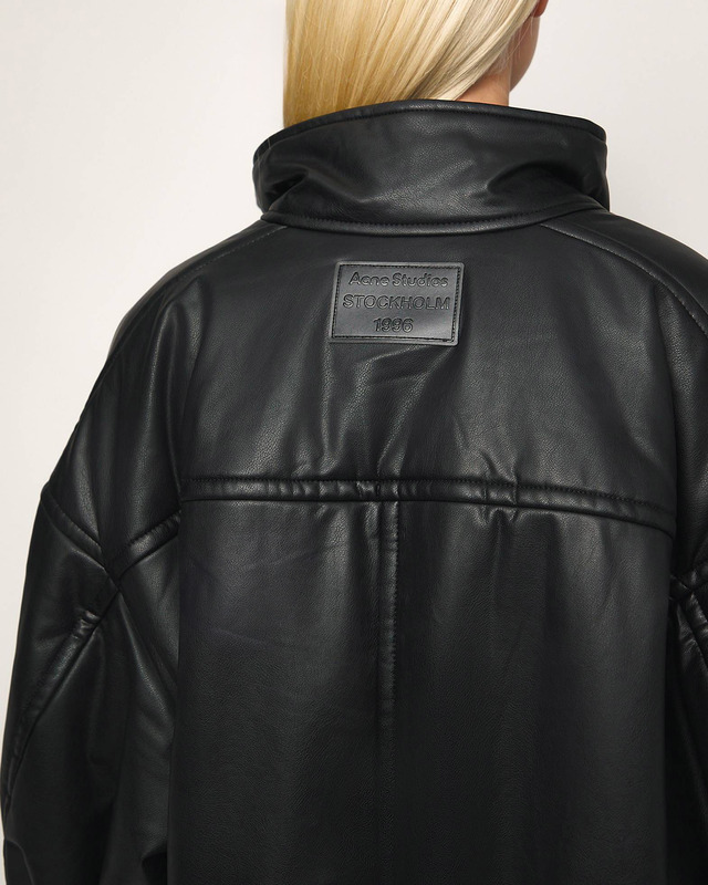 Acne Studios Jacka Leather Bomber Svart 34