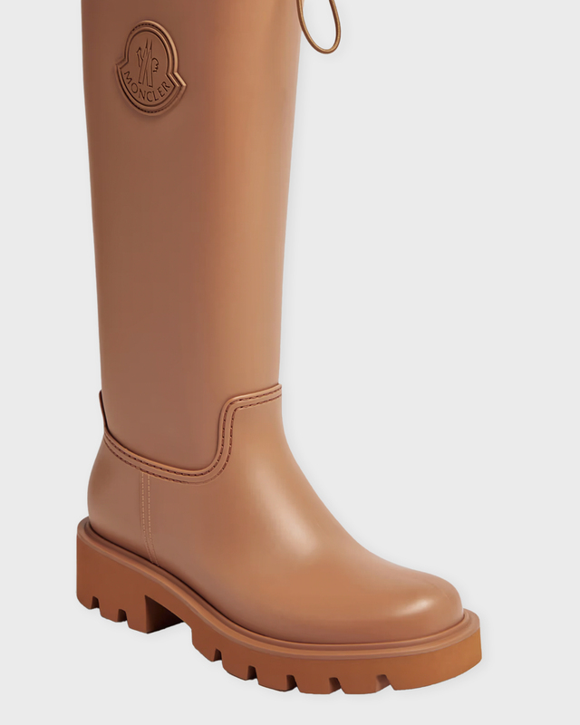 Moncler Kickstream High Rain Boots Beige EUR 38