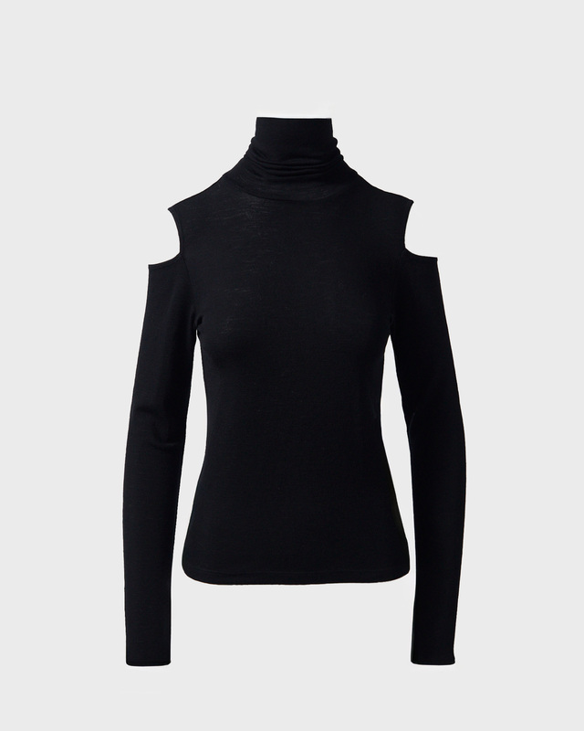 Topp Merino Wool Sania Cut Out Svart