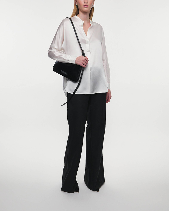 Vince Blouse Band Collar  White L