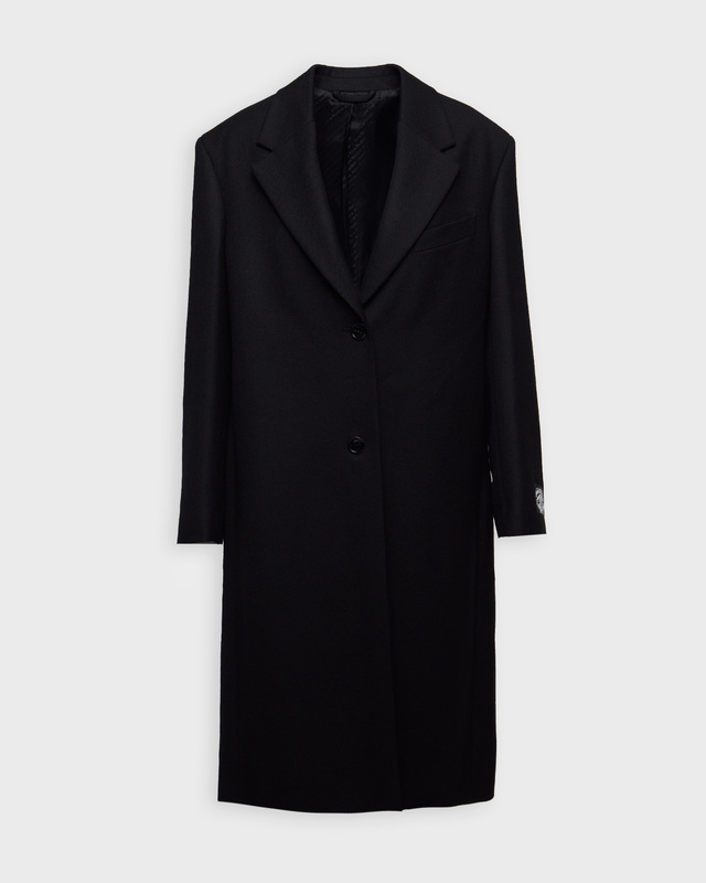 Acne Studios Coat Single Breasted Wool Black 36