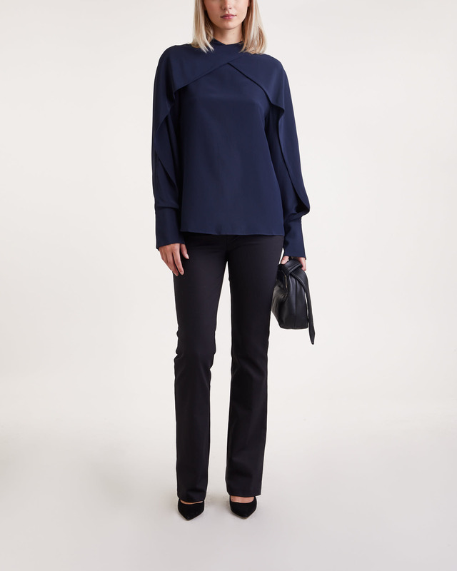 JOSEPH Blouse Bailie Silk Crepe Navy 38