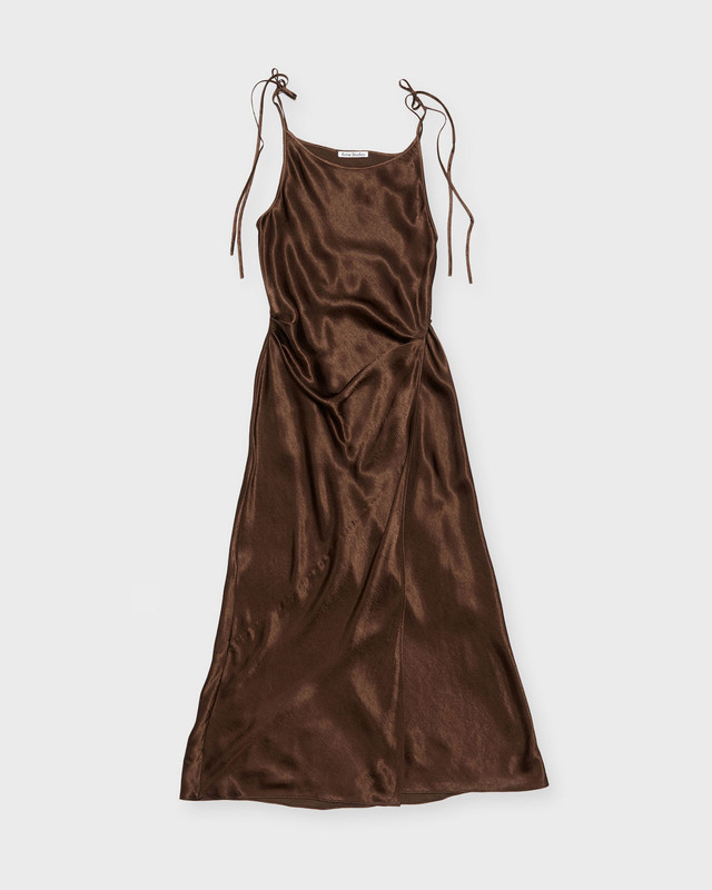 Acne Studios Dress Satin Chocolate 38