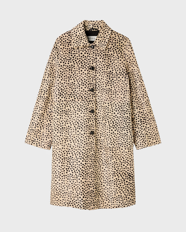 Frakke Cheetah Pony Hair Beige/Black