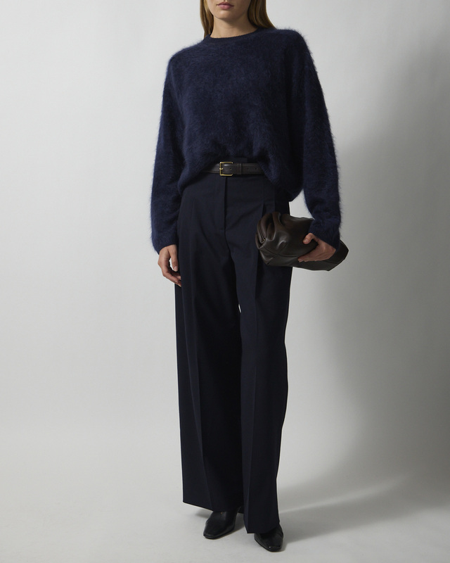 Genser Brushed Crewneck Navy