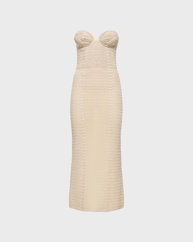 Magda Butrym Klänning Crochet Bustier Beige FR 36 (EUR 34)