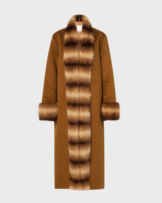Kappa Anouk Yve Faux Fur Wool Camel