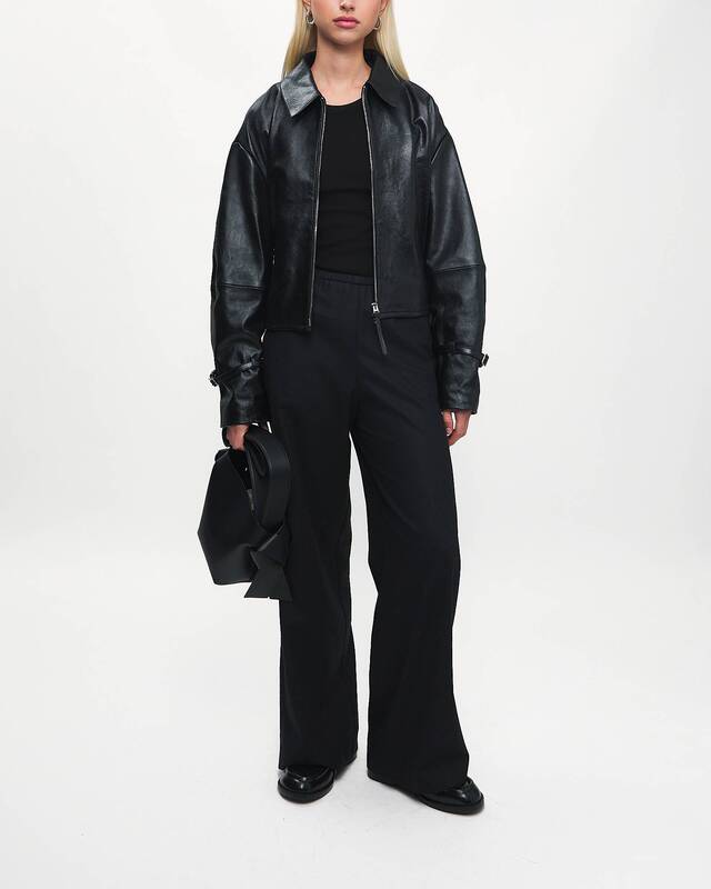 Acne Studios Jacket Relaxed Leather Black 36