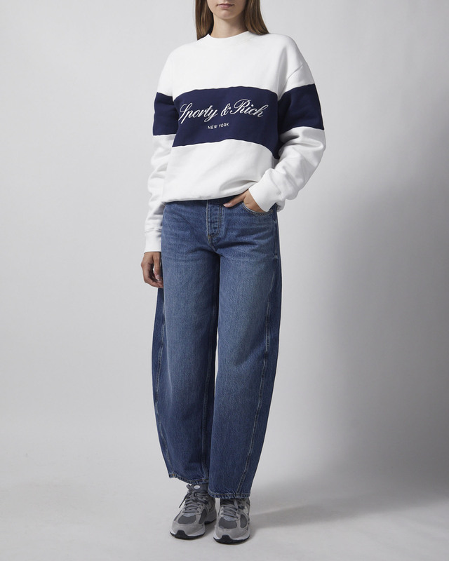 Tröja Signature Logo Block Crewneck Vit