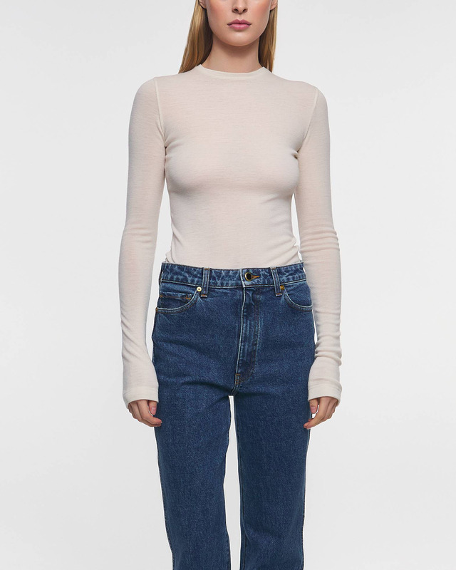 JIL SANDER Sweaters High Neck & Crewneck Double Layer Bone XS