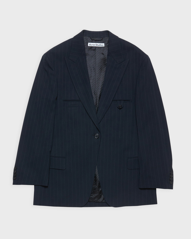 Acne Studios Blazer Relaxd Pinstripe  Navy 34