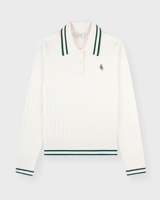 Sweatshirt SRC Mini Cable LS Polo Ecru