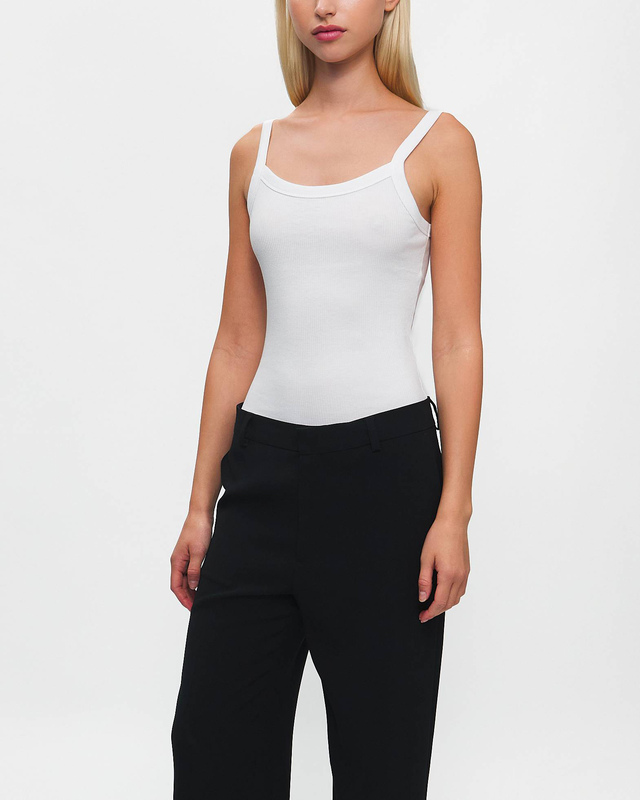 Filippa K Topp Fine Rib Singlet Vit M