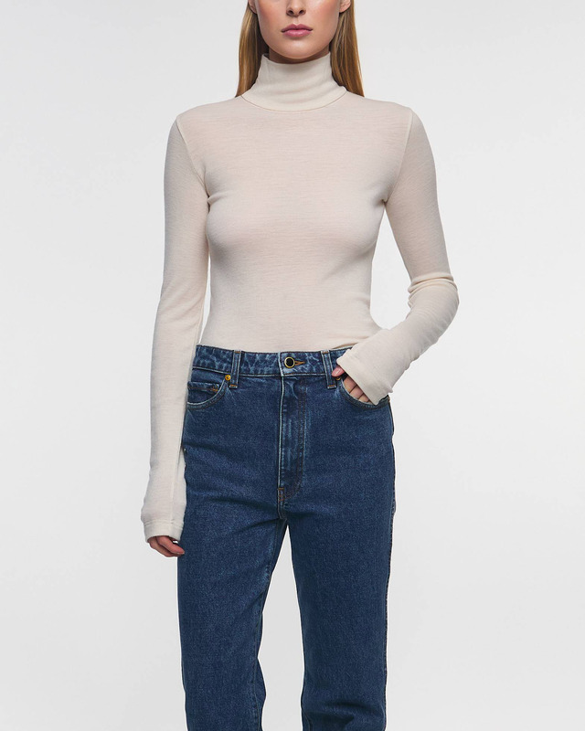 JIL SANDER Sweaters High Neck & Crewneck Double Layer Bone XS