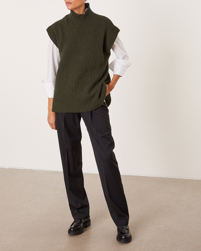 ganni green knit