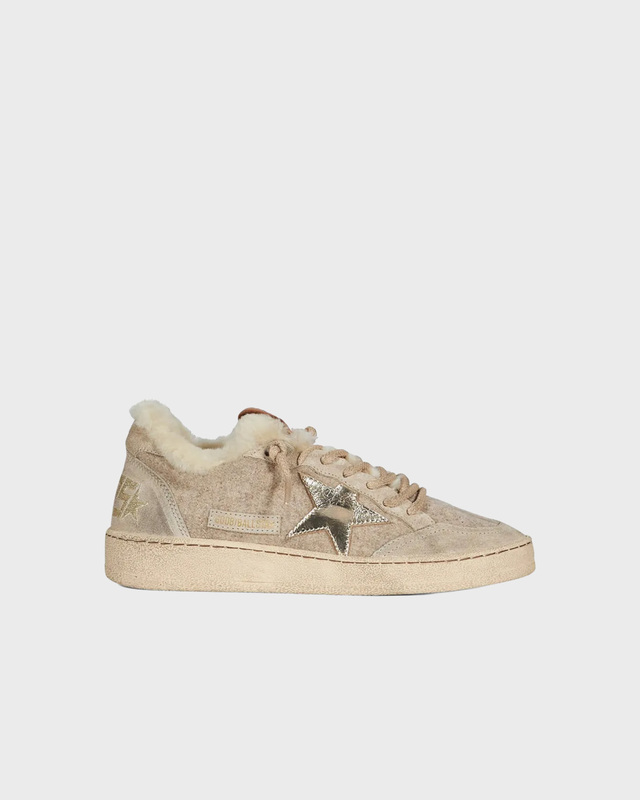 Sneakers Ball Star Wool Shearling Suede Beige