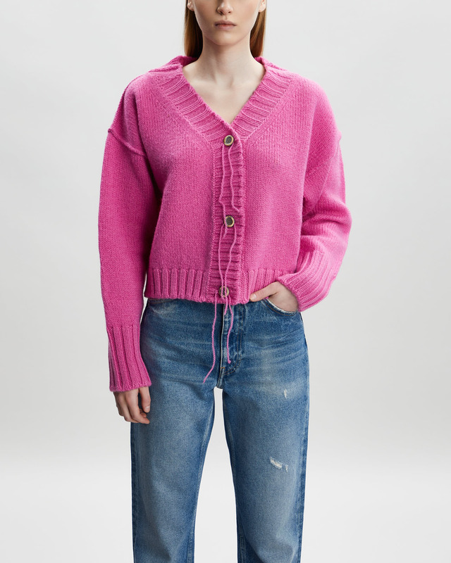 Acne Studios Cardigan Knit Relaxed Wool  Rosa M