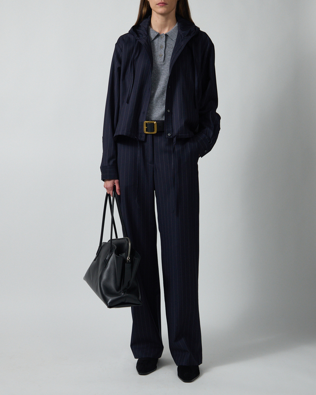 Byxor Wool Pinstripe Navy