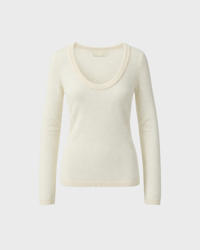 Top Cashmere U-Neck Wool Cream