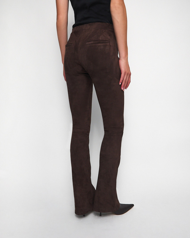 Wakakuu Icons Trousers Izzy Stretch Leather Suede Brown 38