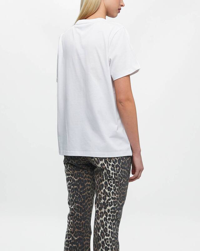 Ganni T-Shirt Basic Jersey Leopard Relaxed Leopard XS