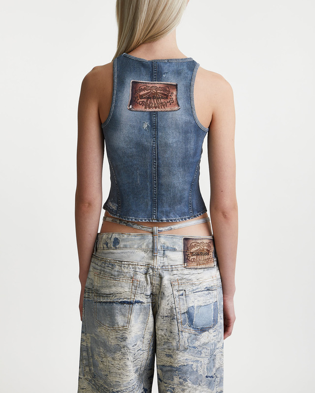 Acne Studios Tank Top Denim Print Denim M